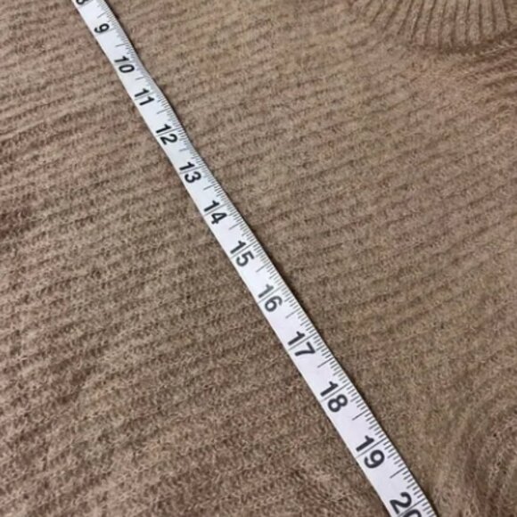 Everlane Alpaca Sweater Women’s Medium Tan Knit Pullover Cropped Merino Wool - Picture 6 of 8